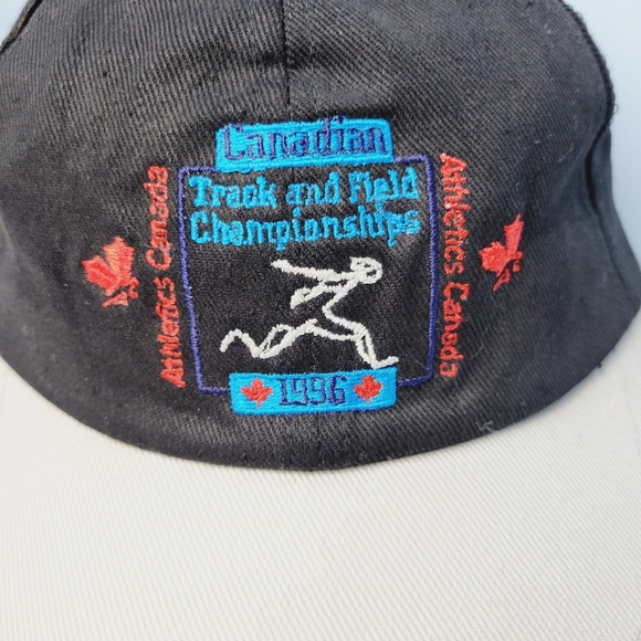 Canadian Track and Field Championships 1996 Baseball Cap Leather Stapback Hat - Picture 6 of 13